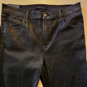 Jbrand Alana High Rise Crop Skinny black stocking  NWT